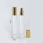 Thick Wall Cosmetic Glass Bottles Pump Sprayer Clear 10ml Round Shape