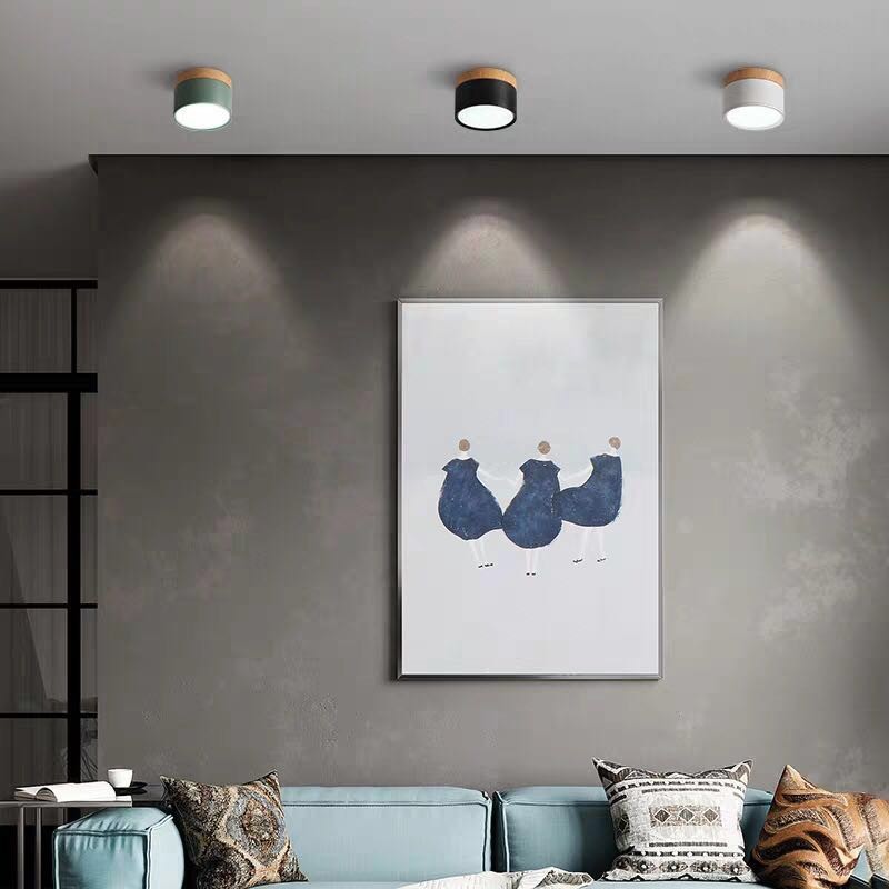 LED Downlight dimmable 5W 7W 9W12W15W Nordic wood modern Led surface mounted ceiling light(WH-WA-13)
