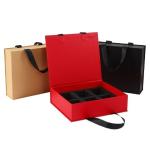 CMYK Cardboard Packaging Gift Box FSC Portable Folding Cardboard Box With Ribbon