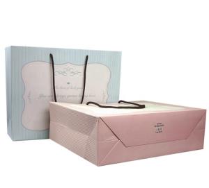 Quality Lovely Custom Printed Paper Bags High Bearing Capacity With Cotton Handle wholesale
