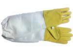 Durable Yellow Sheepskin Beekeeping gloves with white soft ventilated part,