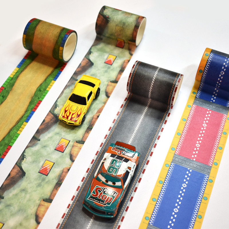 UV Resistant Adhesive Rainbow Washi Tape For Gift Box Packing