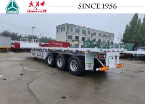 Quality BPW Axle Carbon Steel 40ft Flatbed Trailer With Front Wall wholesale