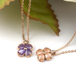 Quality Girls Fashion Jewelry Stainless Steel Crystal Leaf Clover Pendant Necklace wholesale