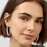 New Fashion S925 Jewelry Party Gift Custom CZ Huggie Gold Hoop Earrings For