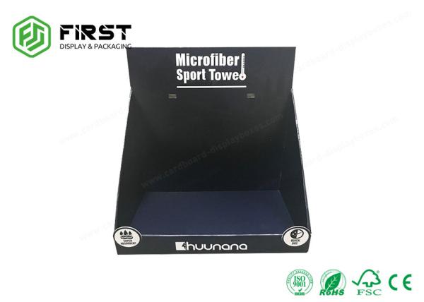 Black Printed Retail Foldable Cardboard Counter Display Boxes , Printed Display