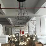 Modern 110V 220V 240V LED black wireflow pendant light lamp Wireflow Chandeliers