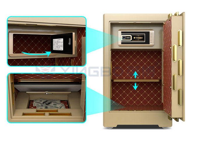 YB/ZY-70 Commercial Safe Box Semiconductor Fingerprint Biometric Technology 4 Open Ways
