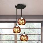 Retro Carving Hollow out Pendant lights Home Living Bedroom Kitchen E27 ball