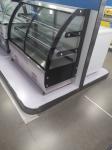 Air Cooling Ice Cream Showcase Freezer SS304 1200L Curved Glass