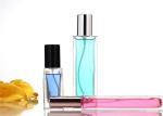 Clear Fancy Perfume Bottles , Square Shaped Empty Perfume Spray Bottles