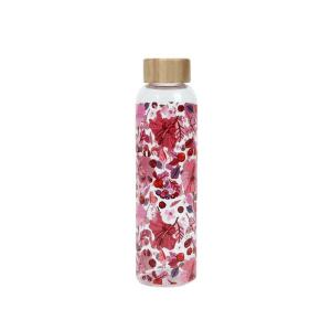 Quality Eco Friendly 20 0Z Water Glass Drinking Bottles With Bamboo Lid wholesale