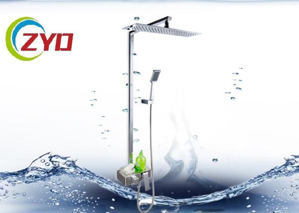 Cheap Convinent 22MM Square Bathroom Shower Sets With Adjustable Shower Holder for sale