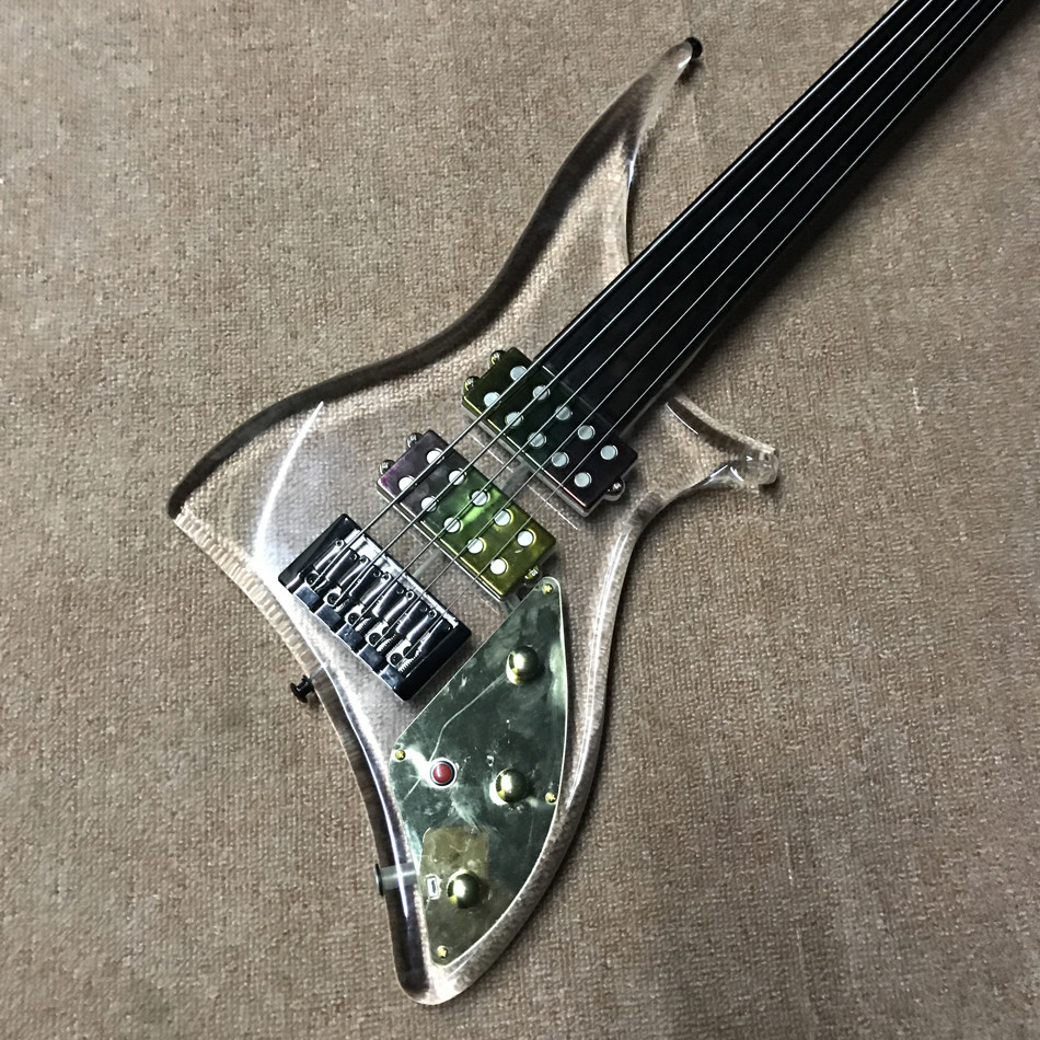 High quality LED light acrylic electric guitar rosewood fingerboard, free shipping