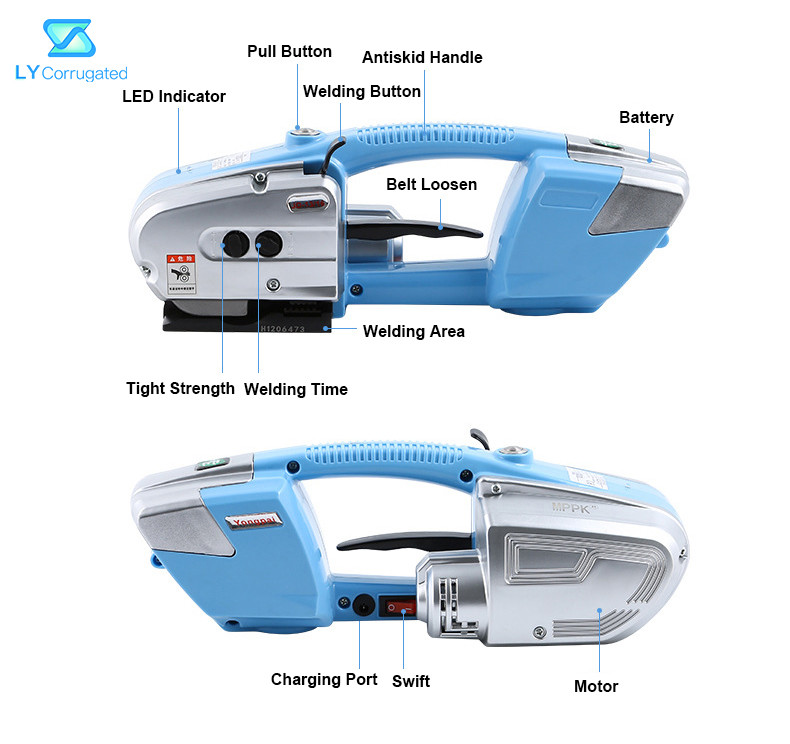 Automatic Corrugated Cardboard Box Packaging Tools 2800N PP PET Band Machine