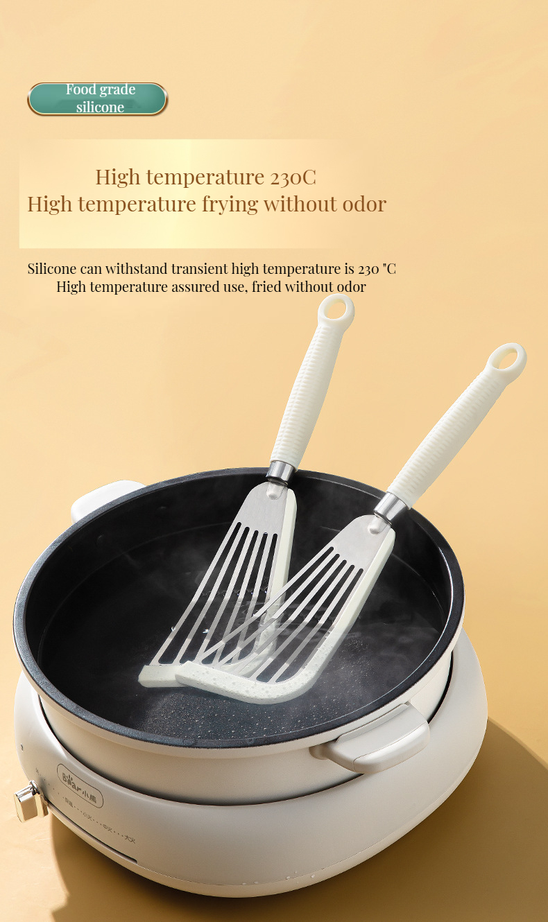 Versatile Stainless Steel Slotted Fish Spatula Heat Resistant Turner for Nonstick Cookware