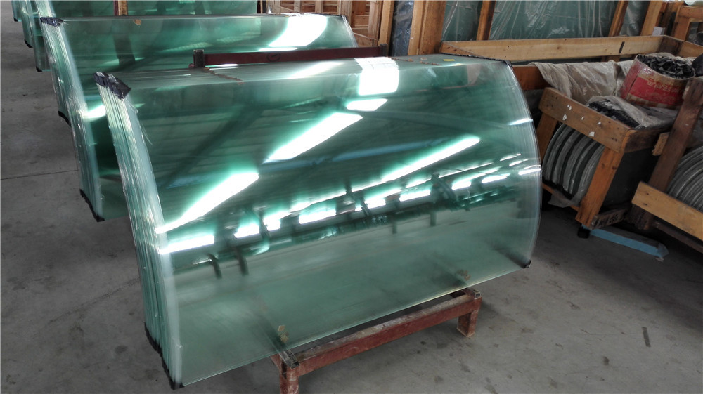Building Bent Tempered Glass 3-19mm Bent Curved Glass for Freezer