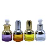Flat Shoulder Essential Oil Dropper Bottle Electroplating 2Oz Tincture Bottles