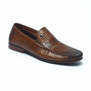 Quality Brown Anti Odor Breathable Mens Leather Moccasins wholesale