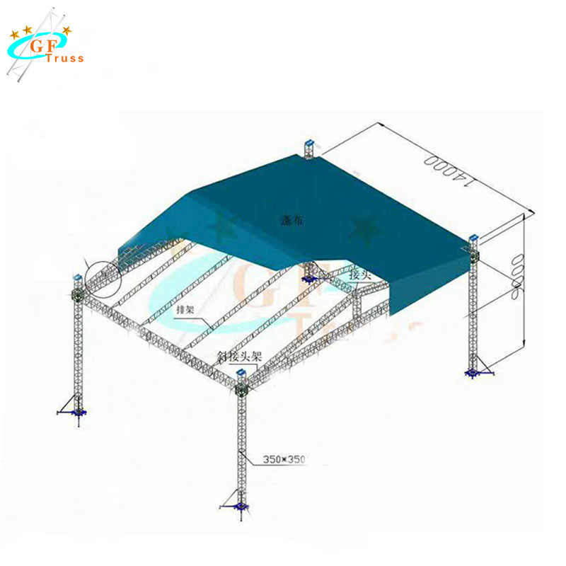 exhibition Aluminum Spigot Bolt Truss Square Triangle Ladder Shape