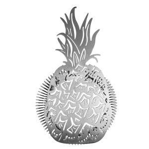 Quality Brushed Stainless Steel Barware Hawthorne Cocktail Strainer with Pineapple Design wholesale
