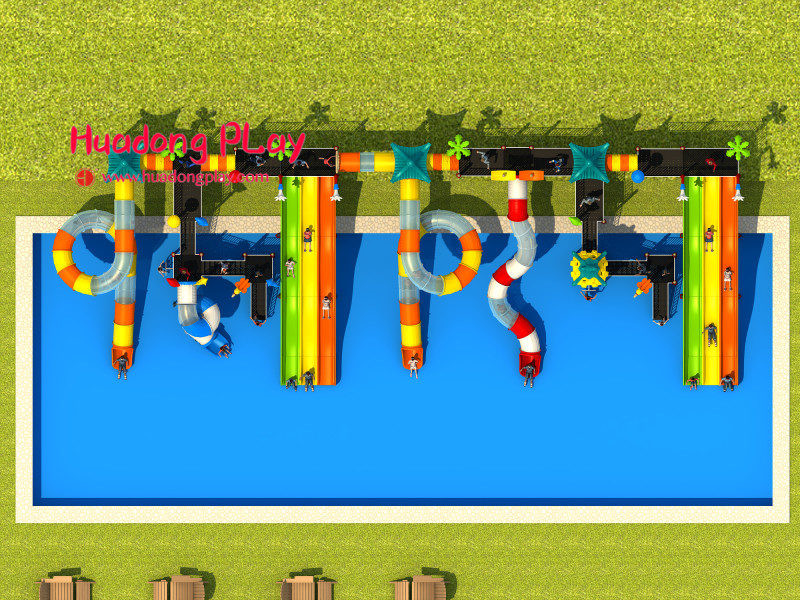 Adventurous Water Park Playground Equipment 2900*1020*710cm 100 CBM