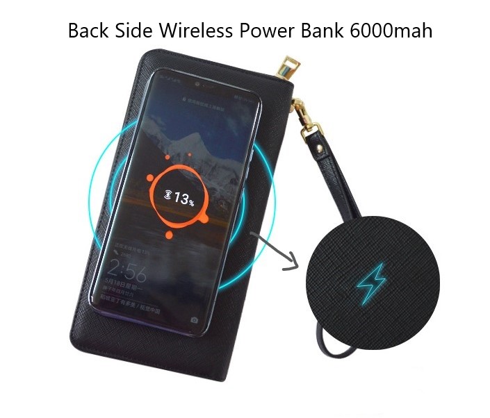 Zipper Closure 5V2A 6000mAh Wallet Power Bank MSDS
