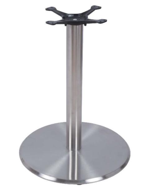 Round Base Metal Dining Table legs Height 28'' Stainless Steel Commercial