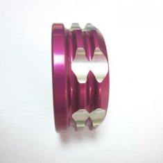 Quality CNC Custom Aluminum purple chrome plated finish turning Hardware parts wholesale