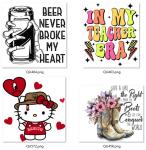 UV Ink AB Film Valentine'S Day Sticker DTF UV Weatherproof