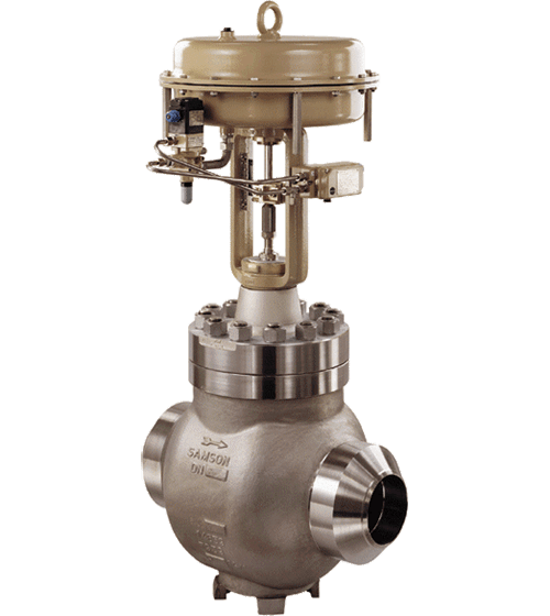 Samson Globe Valve 3251combination with actuators to regulate flow rate or temperature