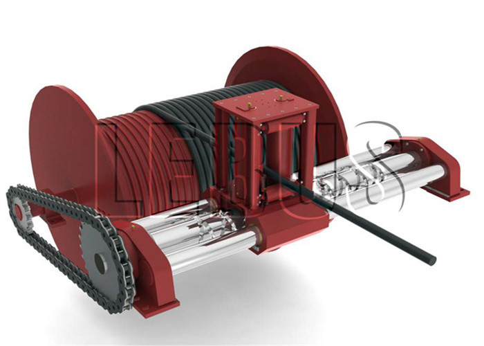 High Security 15 Ton Hydraulic Winch With Spooling Device High Stability