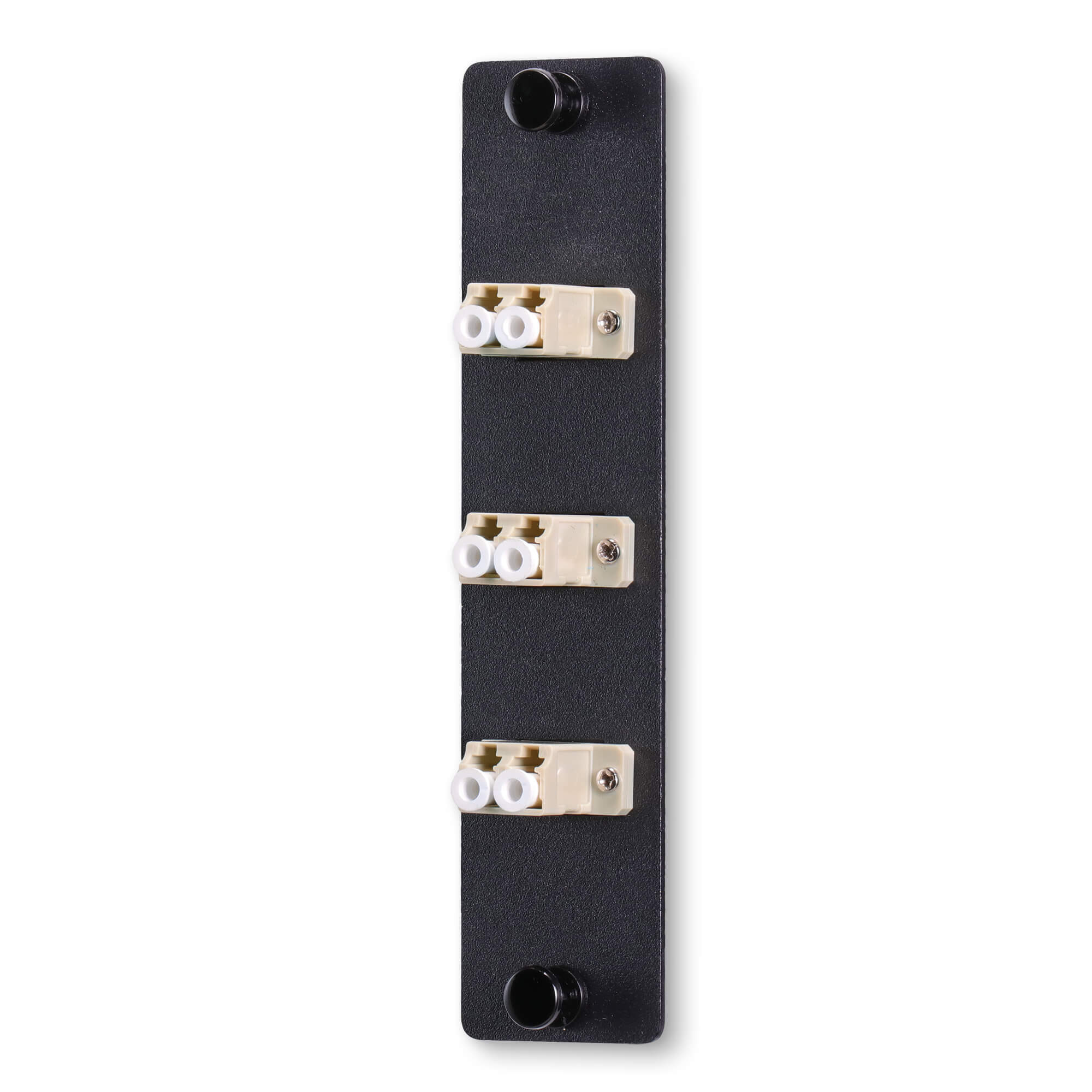 3 Position LC 6 Fiber Optic Adapter Panel With Duplex Multimode Adapter