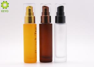 Quality CBD Hemp Oil Essential Oil Glass Airless Pump Bottles With Cusotm Silk Printing Logo wholesale