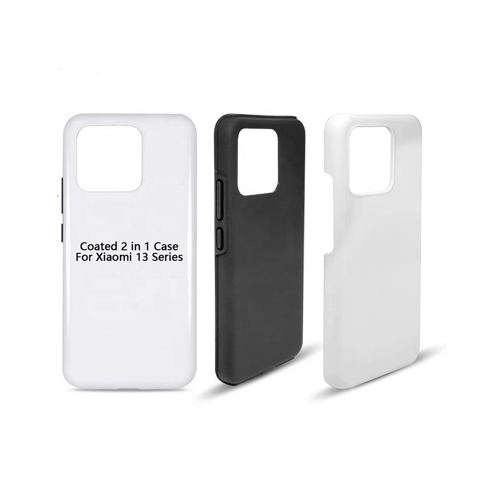 Sublimation 3D Coated Blank 2 in 1 Tough Phone Cases For Xiaomi 13 14 Pro 3D Sublimation Film Cases