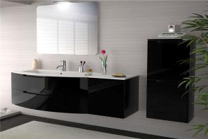 Quality Single color and stainless steel sink make custom bathroom vanity people like wholesale