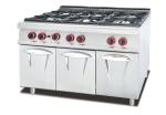 Stainless Steel 5.8kW Six Burner Gas Stove Kitchen Equipment