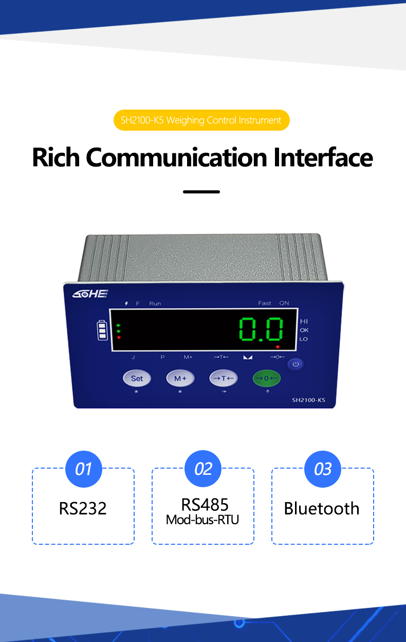 SOHE K5 Controlled Weighing and Data Transmission via 232/485 with Customized Support