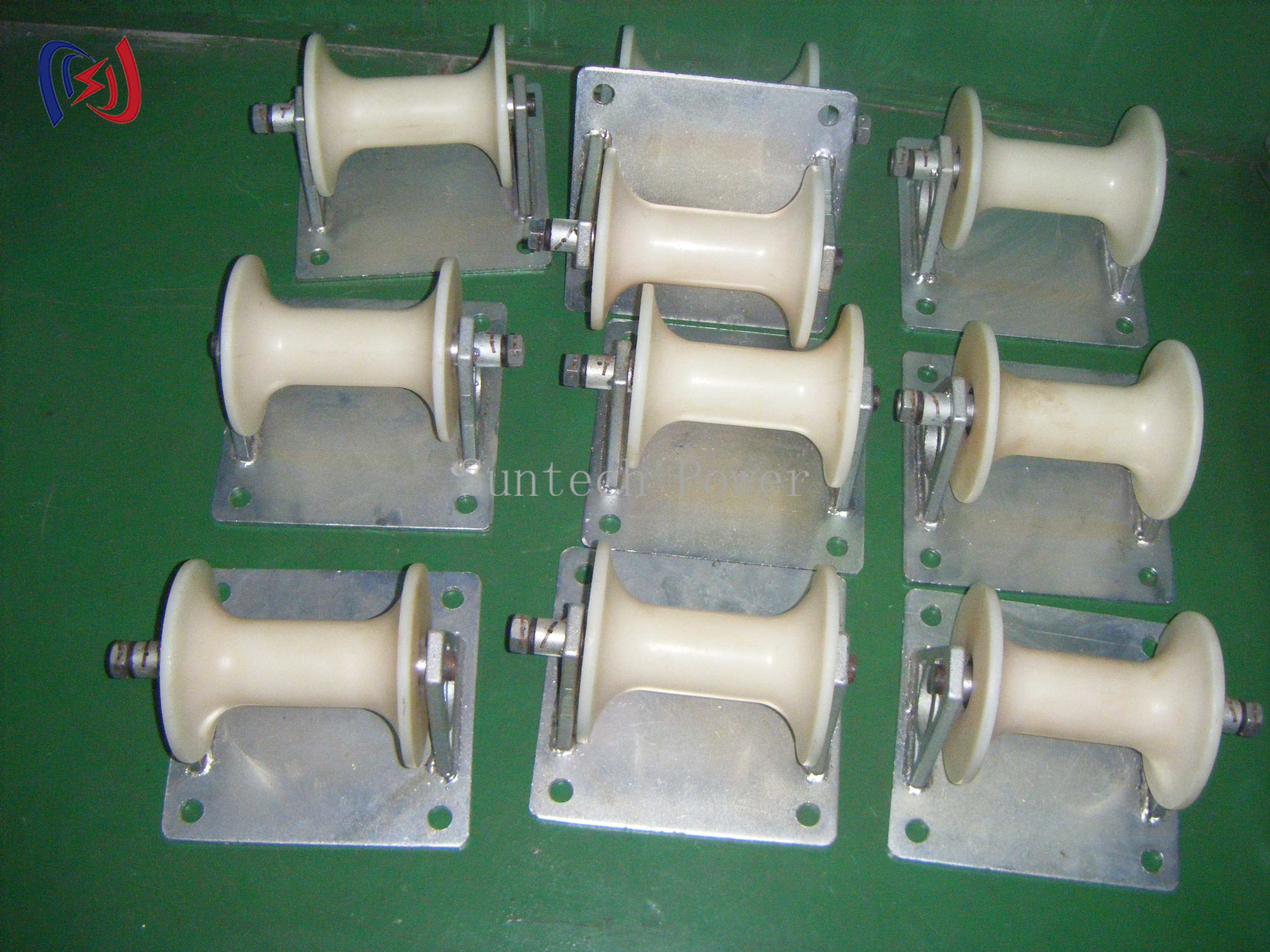 Telecom Underground Cable Pithead Roller Three Connected Conductor Stringing Tools