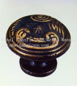Quality Size Dia25*H22 Antique flower carve cabinet knob, Zinc alloy,iron,plating per requirments wholesale