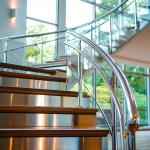 Elegant Stainless Steel Handrails with Polished Finish for Glass Staircases