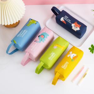 Quality Canvas Geometric Pencil Bag Case for School Supplies Custom Print Cute Pencil Box Pouch wholesale