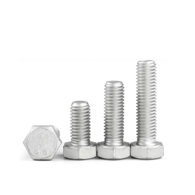 8.8 10.9 ASTM A325 High Strength DIN933 Hot Dip Galvanized Hex head Bolts and Nuts