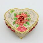 Zinc Alloy Heart Shape Musical Jewelry Box