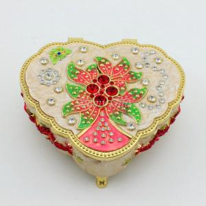 Quality Zinc Alloy Heart Shape Musical Jewelry Box wholesale