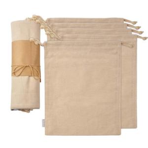 Quality Household 100% Cotton Muslin Drawstring Storage Bags wholesale