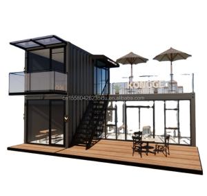 Quality Galvanized Steel Bending Container Coffee Shop Store 40ft Prefabricated House Building Design for Steel Frame Hotel wholesale