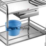 Hospital Store Medicines 2 Layer Trolley Firm Structure
