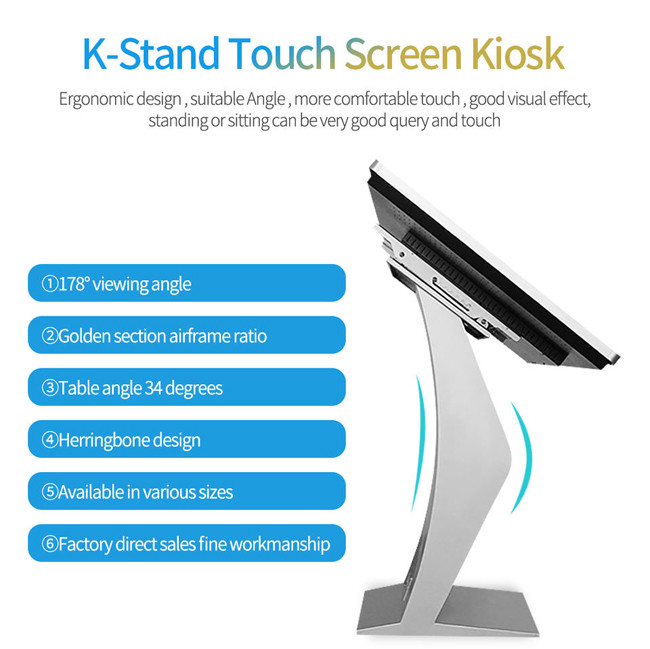 OEM Horizontal Touch Screen Kiosk 43 Inch Interactive Signage Display