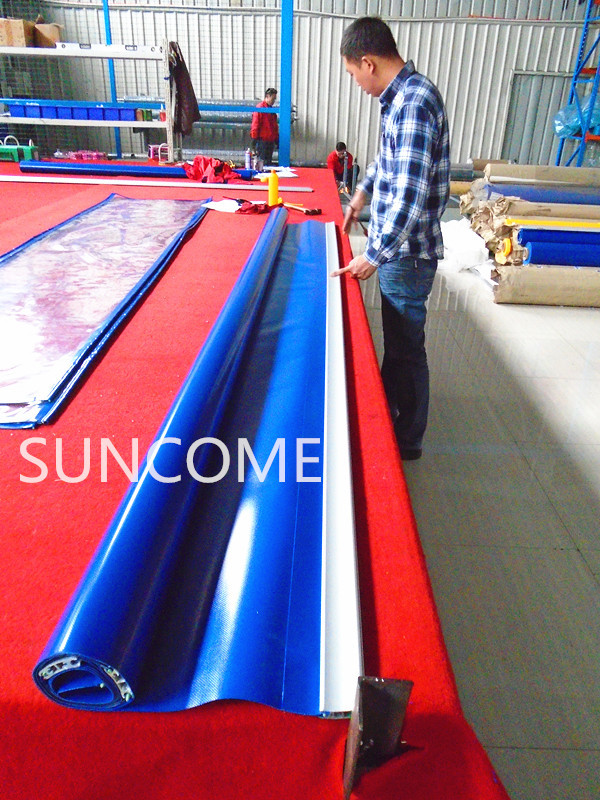 3 Phrase Exterior High Speed Roll Up Door AC 220V - 240V Colorful Plastic Curtain